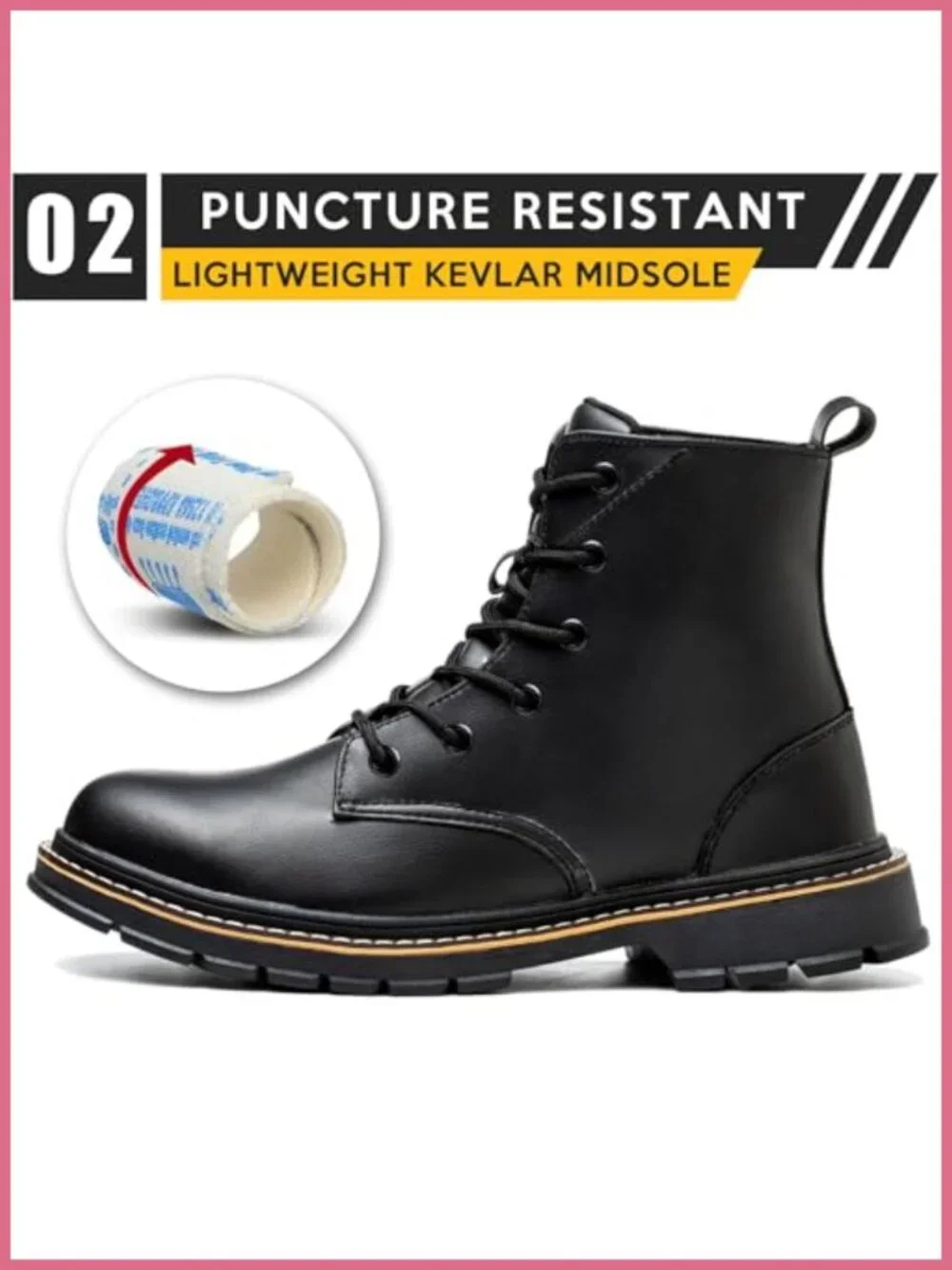 Waterproof Leather Steel Toe Work Boots 6